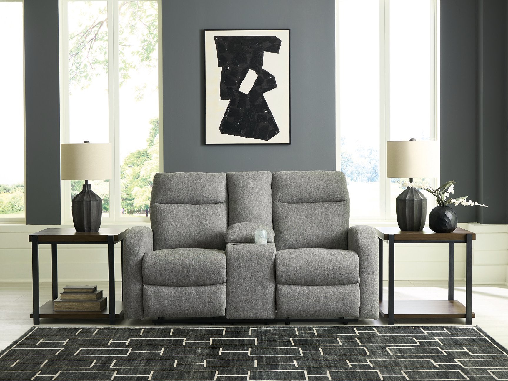 Gauntlet Reclining Loveseat with Console